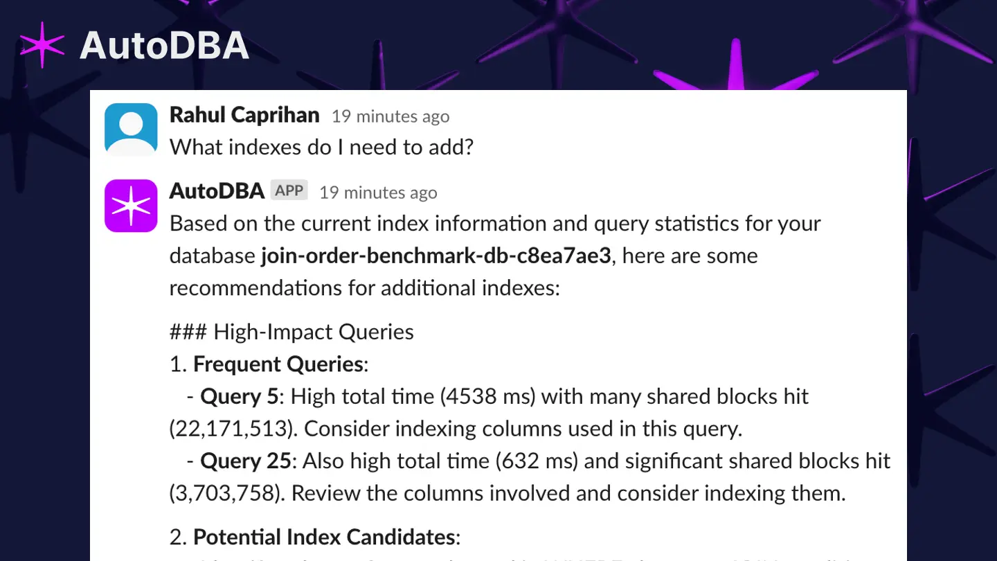 Crystal DBA Slack Chat